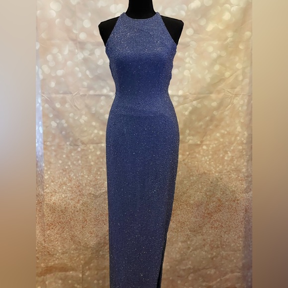 Jump Dresses Jump Apparel Co 34 Blue Beaded Ball Gown Dress With